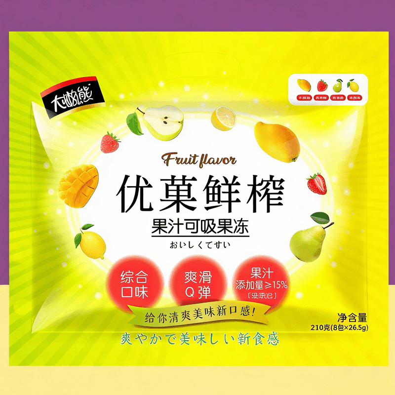 Fresh-Squeezed Fruit Jelly (Squeezable Pouch) 560g
