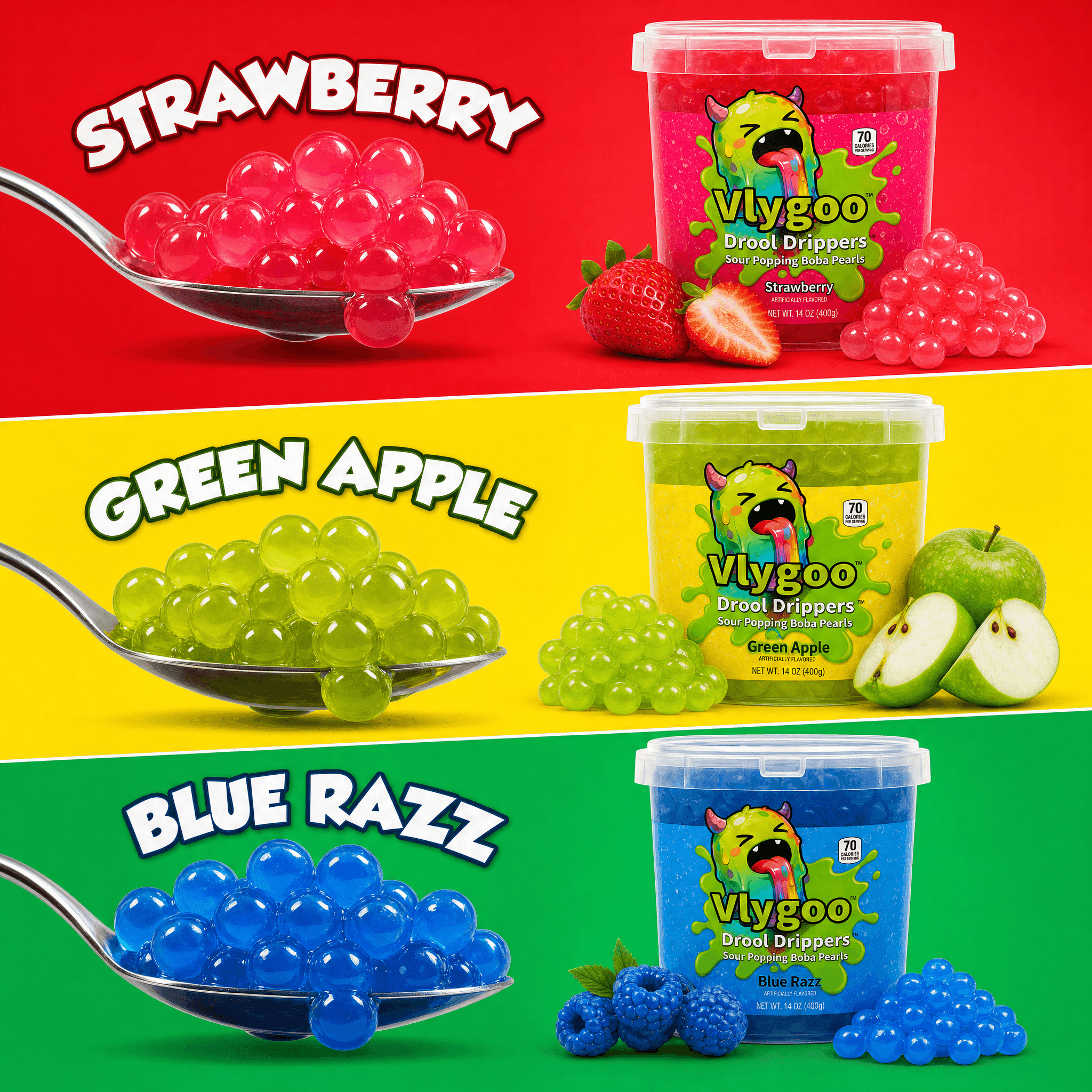 Vlygoo Drool Drippers – Sour Popping Boba Pearls