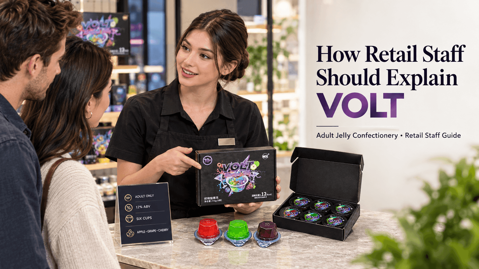 How Retail Staff Should Explain VOLT Adult Jelly Confectionery